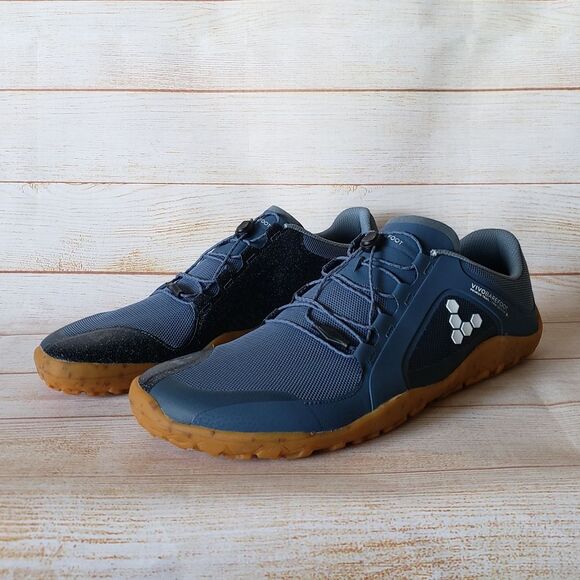 Vivobarefoot Primus Trail II FG Deep Sea Blue Textile Walking Running Sneakers - Picture 2 of 16